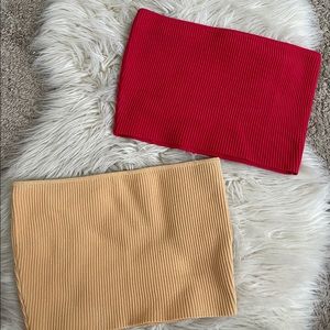 Pacsun red & yellow tube top